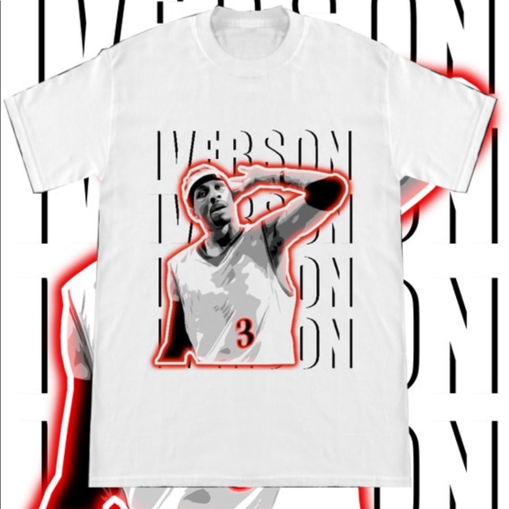 Philadelphia Sixers Allen Iverson Neon Graphic Shirt